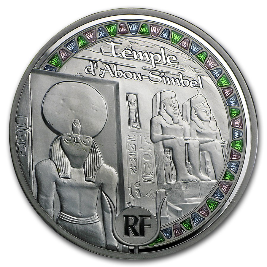 2012 5 oz Silver €50 Egyptian Heritage Proof (Abu Simbel)