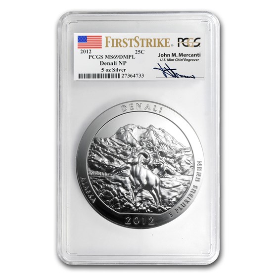 2012 5 oz Silver ATB Denali MS-69 DMPL (FS, John Mercanti) 2012 5 oz Silver ATB Denali MS-69 DMPL (FS, John Mercanti)