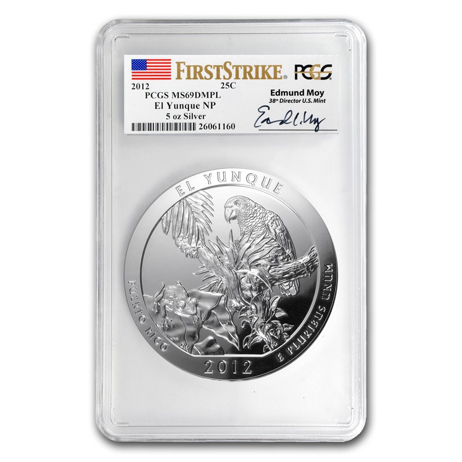 2012 5 oz Silver ATB El Yunque MS-69 DMPL PCGS (FS, Edmund Moy)
