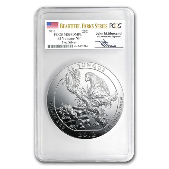2012 5 oz Silver ATB El Yunque MS-69 DMPL PCGS (John Mercanti) 2012 5 oz Silver ATB El Yunque MS-69 DMPL PCGS (John Mercanti)