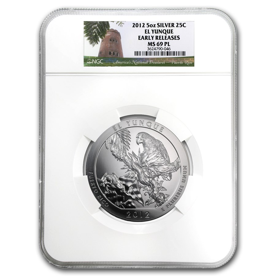 2012 5 oz Silver ATB El Yunque MS-69 PL NGC (ER)