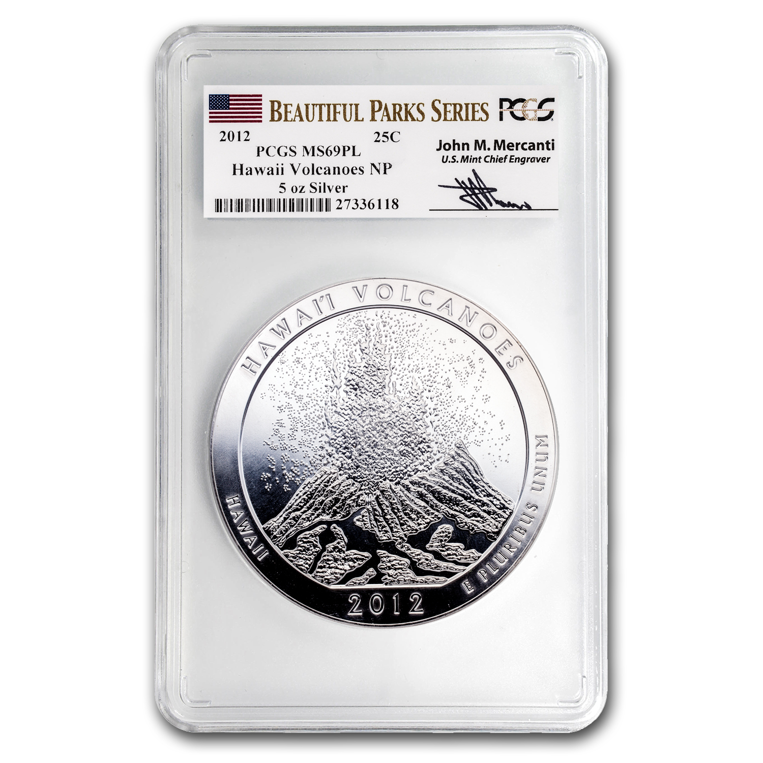 Buy 2012 5 oz Silver ATB Hawaii MS-69 PL PCGS (John Mercanti) | APMEX