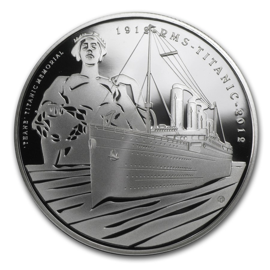 2012 Alderney Silver £5 Titanic Proof
