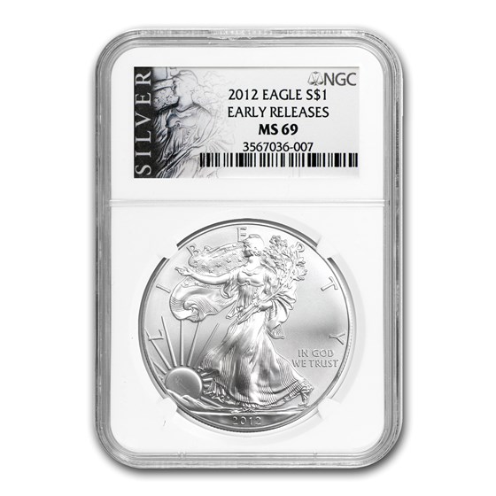 2012 American Silver Eagle MS-69 NGC (ALS Label, Early Release)