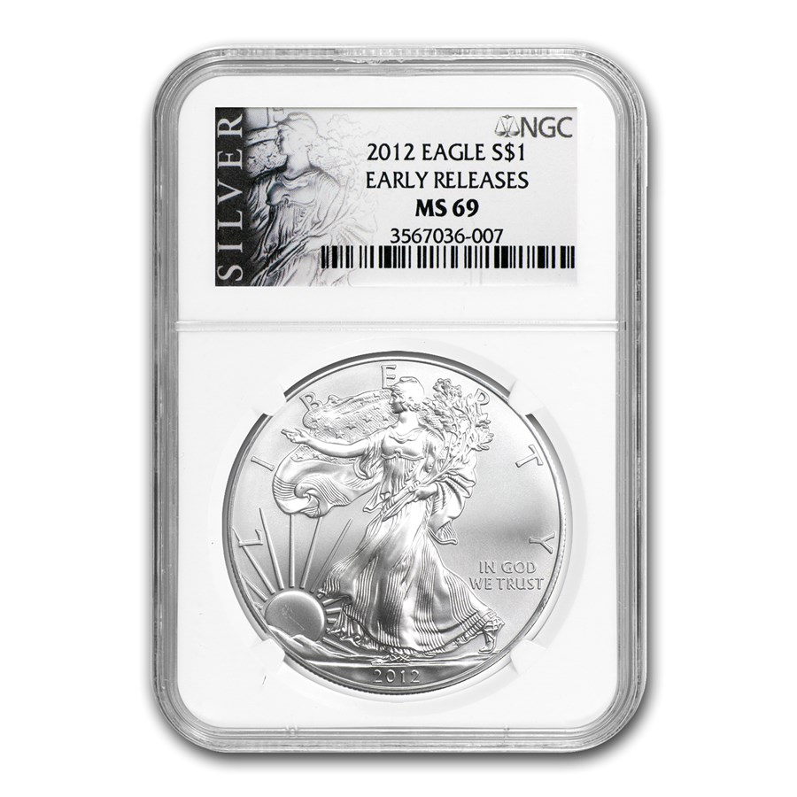 2012 American Silver Eagle MS-69 NGC (ALS Label, Early Release)