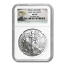 2012 American Silver Eagle MS-70 NGC (1st Release, Eagle Label)