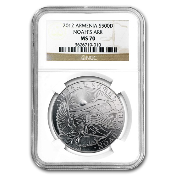 2012 Armenia 1 oz Silver 500 Drams Noah’s Ark MS-70 NGC 2012 Armenia 1 oz Silver 500 Drams Noah’s Ark MS-70 NGC