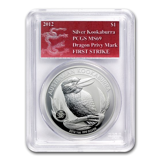 2012 AUS 1 oz Silver Kookaburra MS-69 PCGS (FS, Dragon Privy) 2012 AUS 1 oz Silver Kookaburra MS-69 PCGS (FS, Dragon Privy)