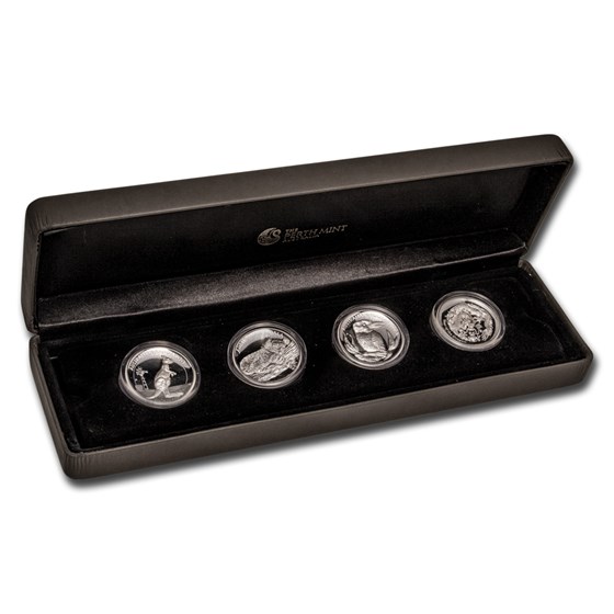 2012 AUS 4-Coin 1 oz Silver Proof Set HR (Damaged Outer Box) 2012 AUS 4-Coin 1 oz Silver Proof Set HR (Damaged Outer Box)