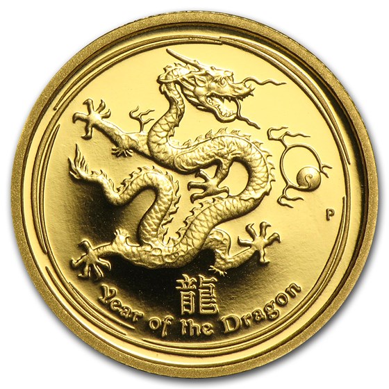 2012 Australia 1/10 oz Gold Lunar Dragon Proof (SII) 2012 Australia 1/10 oz Gold Lunar Dragon Proof (SII)