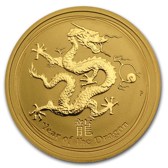 2012 Australia 1/2 oz Gold Lunar Dragon BU (Series II) 2012 Australia 1/2 oz Gold Lunar Dragon BU (Series II)