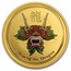 2012 Australia 1/2 oz Gold Lunar Dragon BU (SII, Green Colorized)