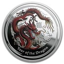 2012 Australia 1/2 oz Silver Dragon Proof (Colorized)
