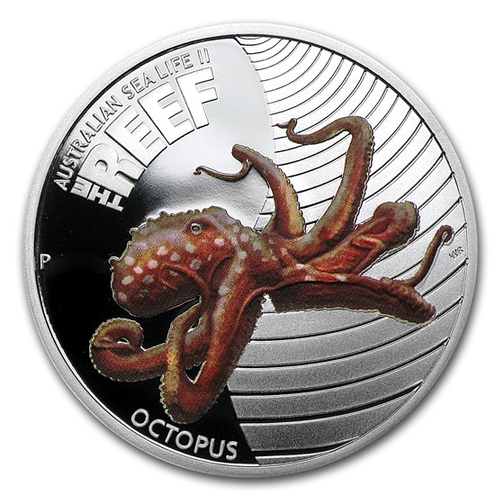 Octopus Coin Buy 2012 Australia 1/2 oz Silver Octopus Proof | APMEX