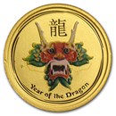 2012 Australia 1/20 oz Gold Lunar Dragon BU (SII, Green Color)