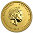 2012 Australia 1/20 oz Gold Lunar Dragon BU (SII, Green Color)