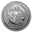 2012 Australia 1 kilo Silver Year of the Dragon BU
