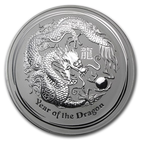 2012 Australia 1 kilo Silver Year of the Dragon BU 2012 Australia 1 kilo Silver Year of the Dragon BU
