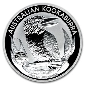 2012 Australia 1 oz Ag Kookaburra BU (Dragon Privy, Box of 100)