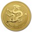 2012 Australia 1 oz Gold Lunar Dragon BU (Series II)