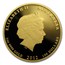 2012 Australia 1 oz Gold Lunar Dragon Pf (Series II, Colorized)