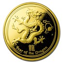 2012 Australia 1 oz Gold Lunar Dragon Proof (SII, Capsule Only)
