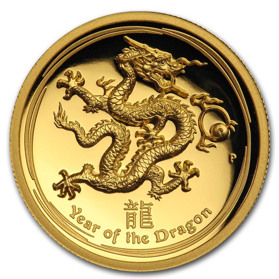2012 Australia 1 oz Gold Lunar Dragon Proof (UHR, Box & COA) 2012 Australia 1 oz Gold Lunar Dragon Proof (UHR, Box & COA)