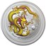 2012 Australia 1 oz Silver Dragon BU (Yellow Colorized)