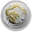2012 Australia 1 oz Silver Dragon MS-70 PCGS (Gilded)