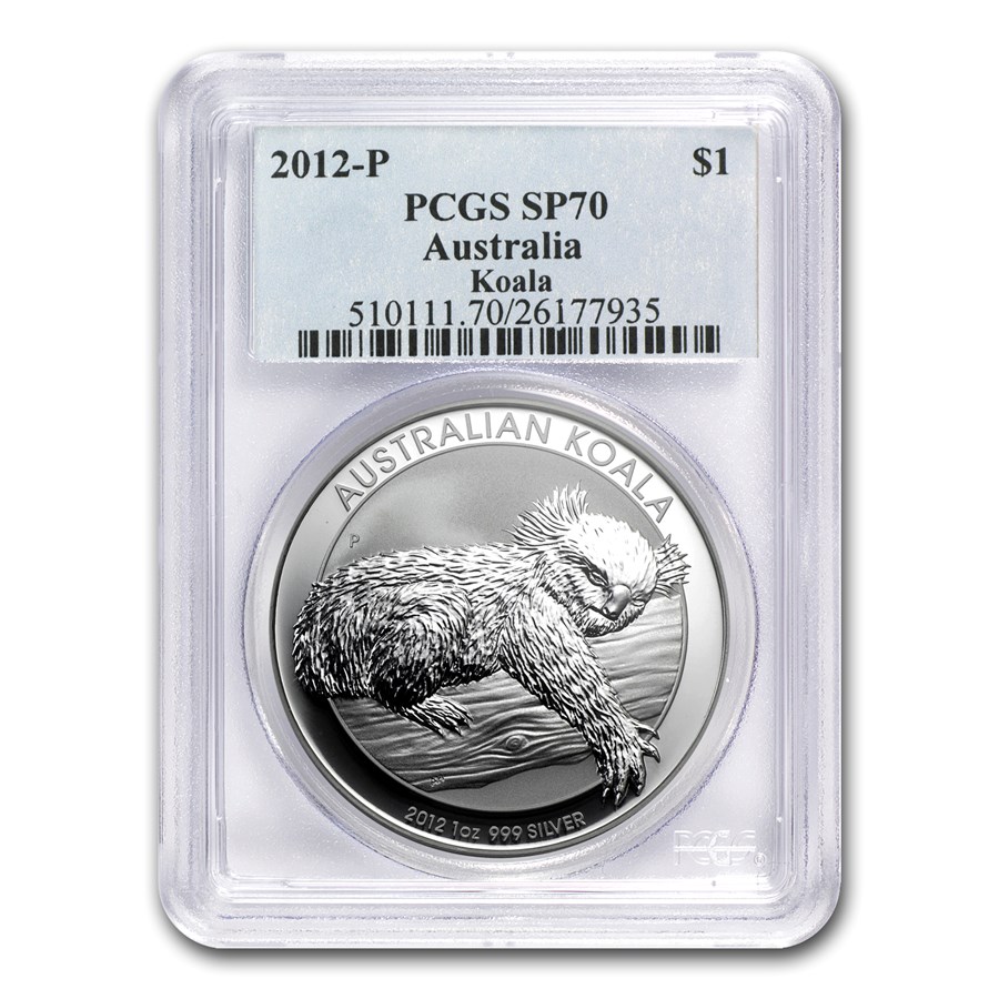2012 Australia 1 oz Silver Koala SP-70 PCGS
