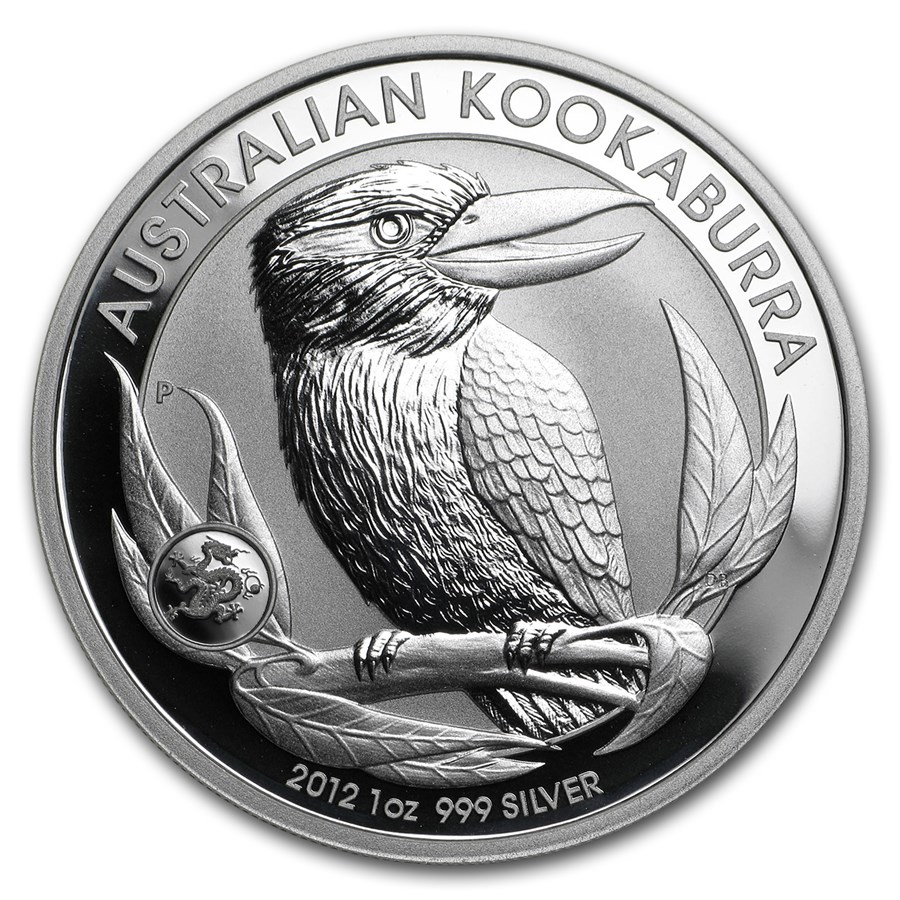 2012 Australia 1 oz Silver Kookaburra BU (Dragon Privy)