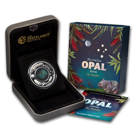 2012 Australia 1 oz Silver Opal Wombat Proof 2012 Australia 1 oz Silver Opal Wombat Proof