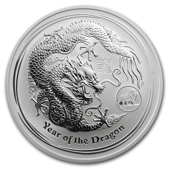 2012 Australia 1 oz Silver Year of the Dragon BU (Lion Privy) 2012 Australia 1 oz Silver Year of the Dragon BU (Lion Privy)