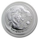 2012 Australia 2 oz Silver Year of the Dragon BU