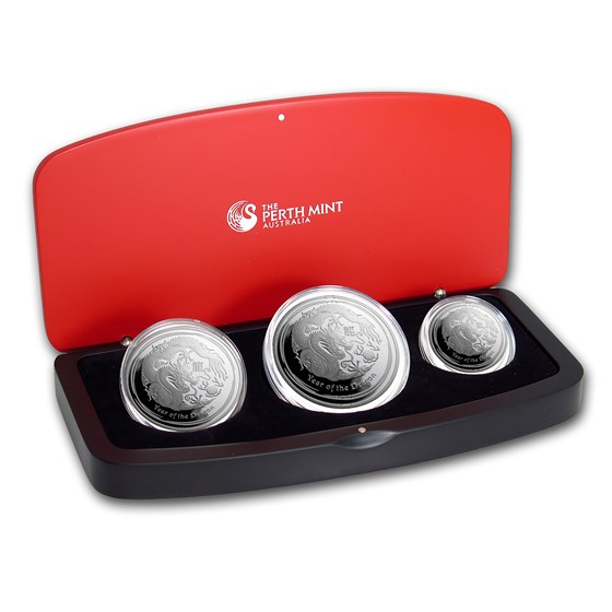 2012 Australia 3-Coin Silver Year of the Dragon Proof Set 2012 Australia 3-Coin Silver Year of the Dragon Proof Set