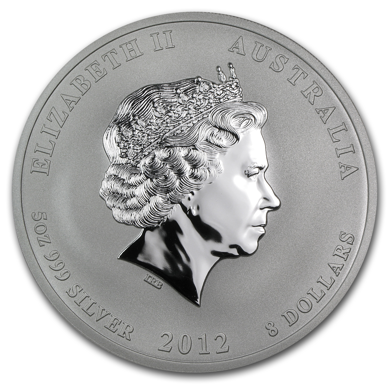 ５オンス 大型銀貨オーストラリア 2012年 イヤーオブザドラゴン ８ドル銀貨 2012 Australia $8 5 oz .999 Fine Silver Year of The Dragon