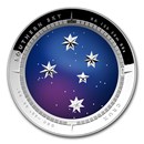 2012 Australia Silver $5 Color Domed Crux Southern Sky Proof