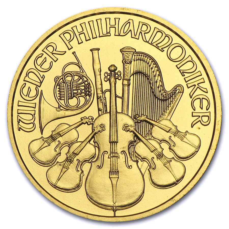 2012 Austria 1/10 oz Gold Philharmonic BU