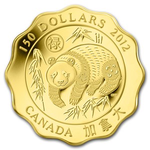 Buy 2012 Can Prf Gold $150 Scallop Panda Blessings of Good Fortune | APMEX