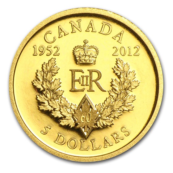2012 Canada 1/10 oz Proof Gold Queen's Diamond Jubilee 2012 Canada 1/10 oz Proof Gold Queen's Diamond Jubilee
