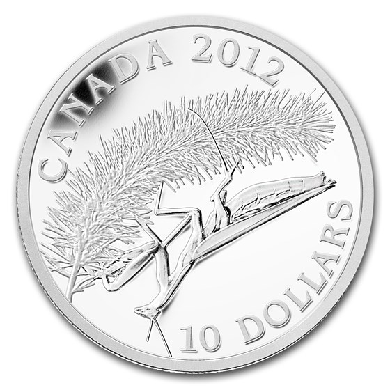 2012 Canada 1/2 oz Silver $10 Geographic Photo Praying Mantis 2012 Canada 1/2 oz Silver $10 Geographic Photo Praying Mantis