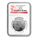 2012 Canada 1/2 oz Silver $10 Year of the Dragon SP-70 NGC 2012 Canada 1/2 oz Silver $10 Year of the Dragon SP-70 NGC