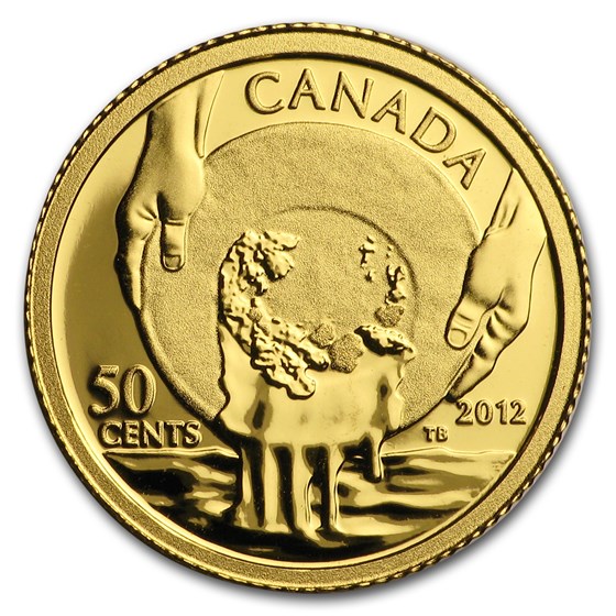 2012 Canada 1/25 oz Proof Gold $0.50 Cariboo Gold Rush 2012 Canada 1/25 oz Proof Gold $0.50 Cariboo Gold Rush