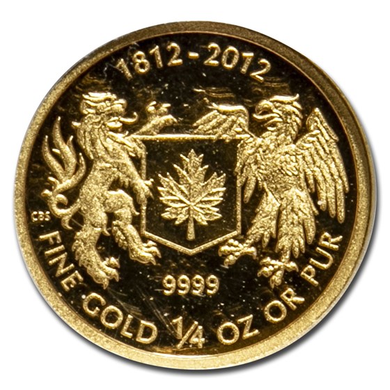 2012 Canada 1/4 oz Gold $10 War of 1812 Proof (Box & COA) 2012 Canada 1/4 oz Gold $10 War of 1812 Proof (Box & COA)