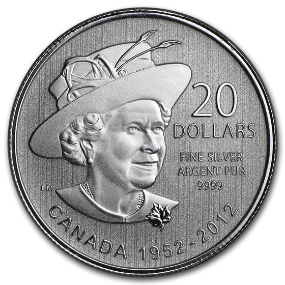 2012 Canada 1/4 oz Silver $20 Queen's Diamond Jubilee 2012 Canada 1/4 oz Silver $20 Queen's Diamond Jubilee