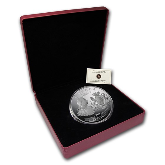 2012 Canada 1 kilo Silver $250 War of 1812 King George 2012 Canada 1 kilo Silver $250 War of 1812 King George