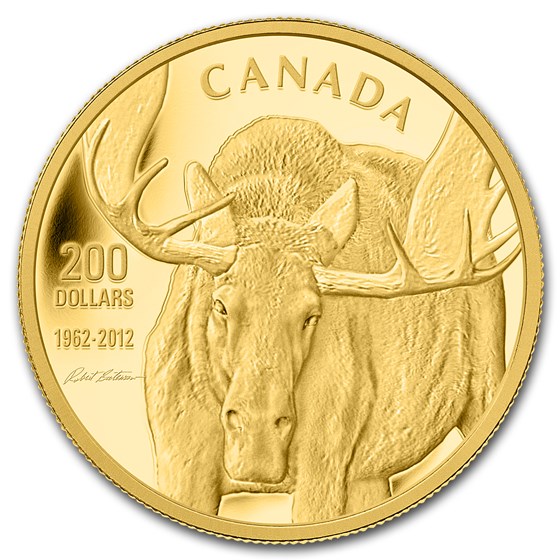 2012 Canada 1 oz Proof Gold $200 Moose Bateman's The Challenge 2012 Canada 1 oz Proof Gold $200 Moose Bateman's The Challenge