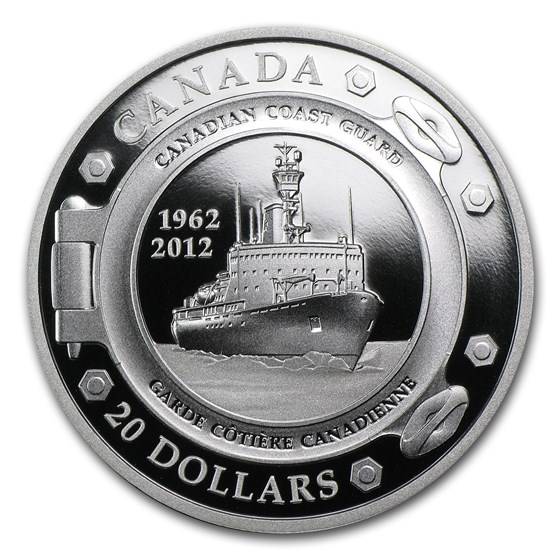 2012 Canada 1 oz Silver $20 50th Anniversary of Coast Guard