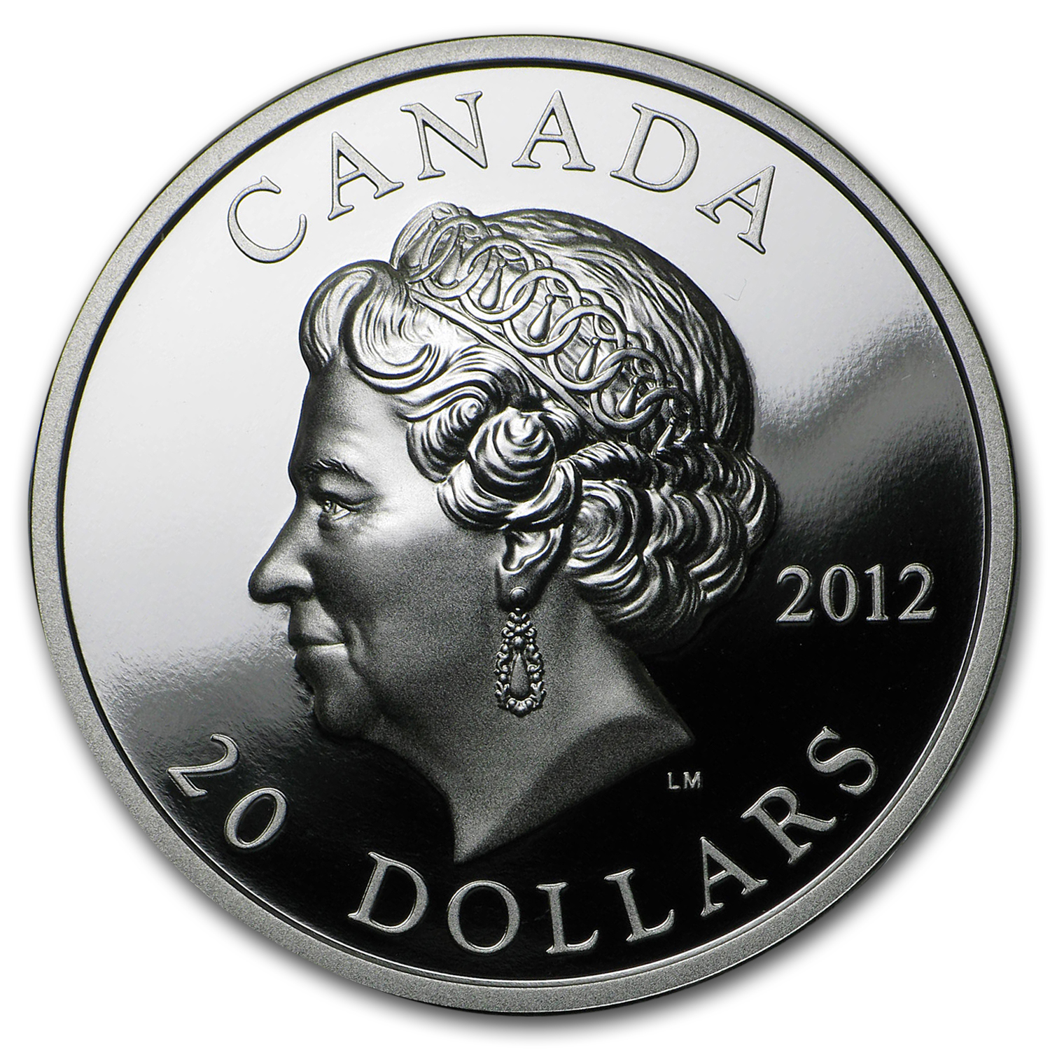 Queen's Diamond Jubilee Double Effigy 2012 Canada $20 Fine Silver Coin 
