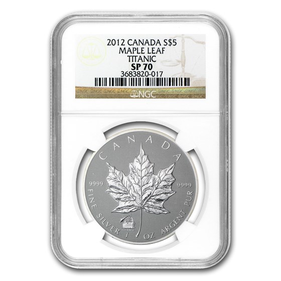 2012 Canada 1 oz Silver Maple Leaf Titanic Privy SP-70 NGC 2012 Canada 1 oz Silver Maple Leaf Titanic Privy SP-70 NGC